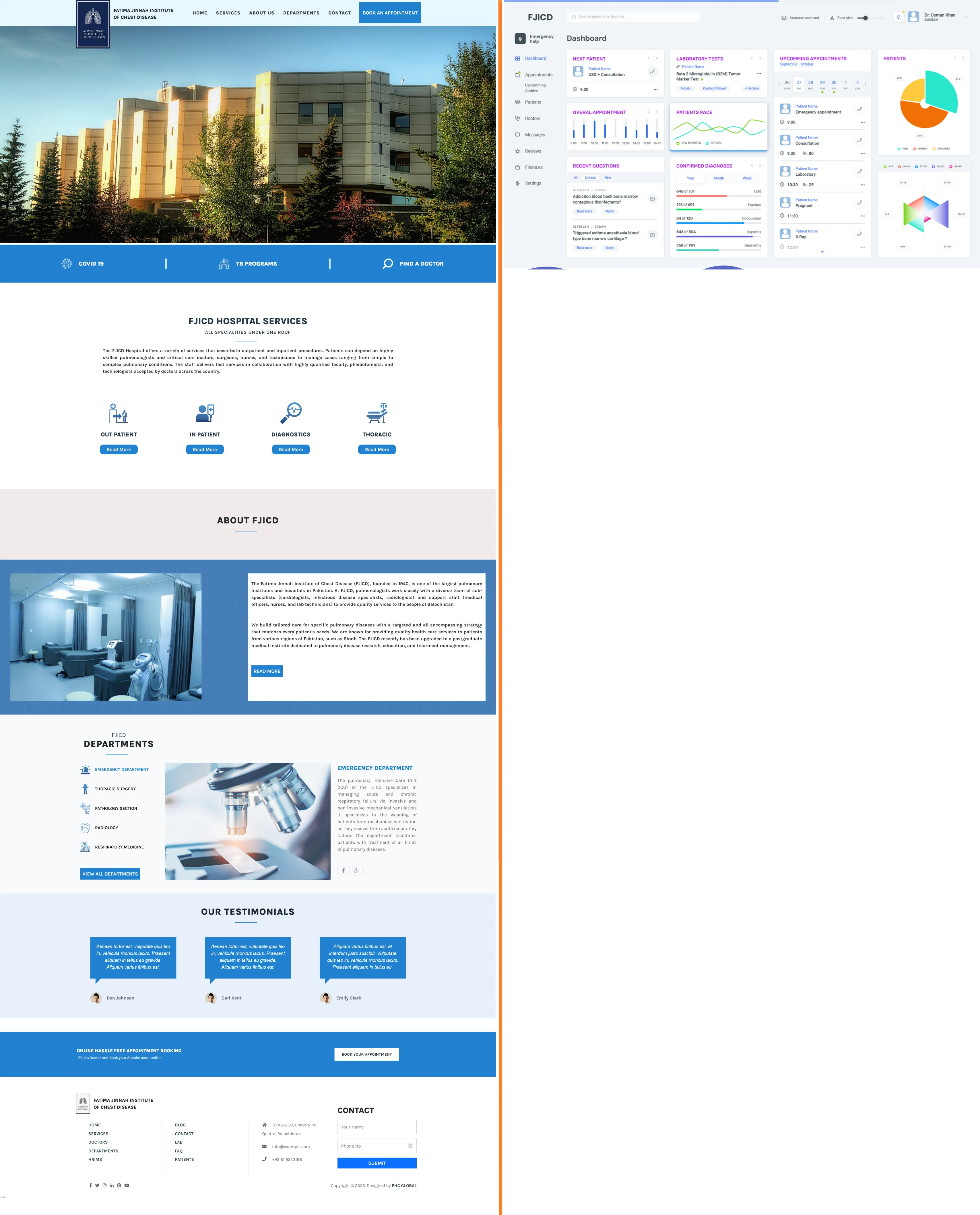 FJICD Website and Hospital Management System