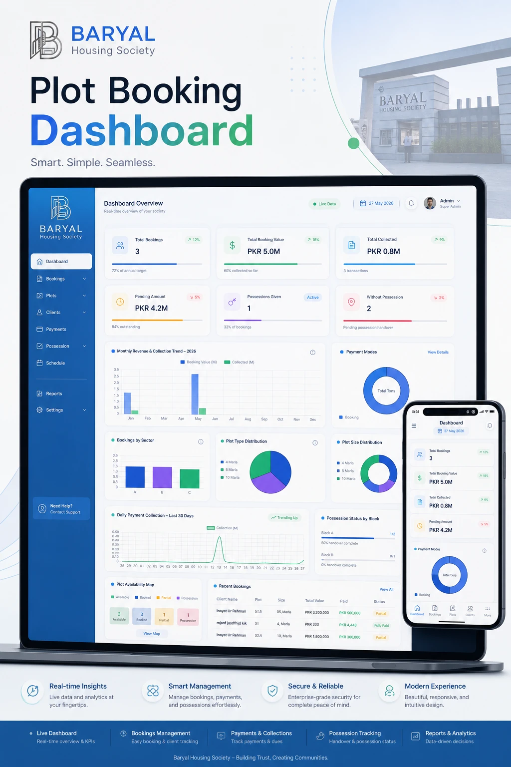 Baryal Housing Society - Plot Booking System