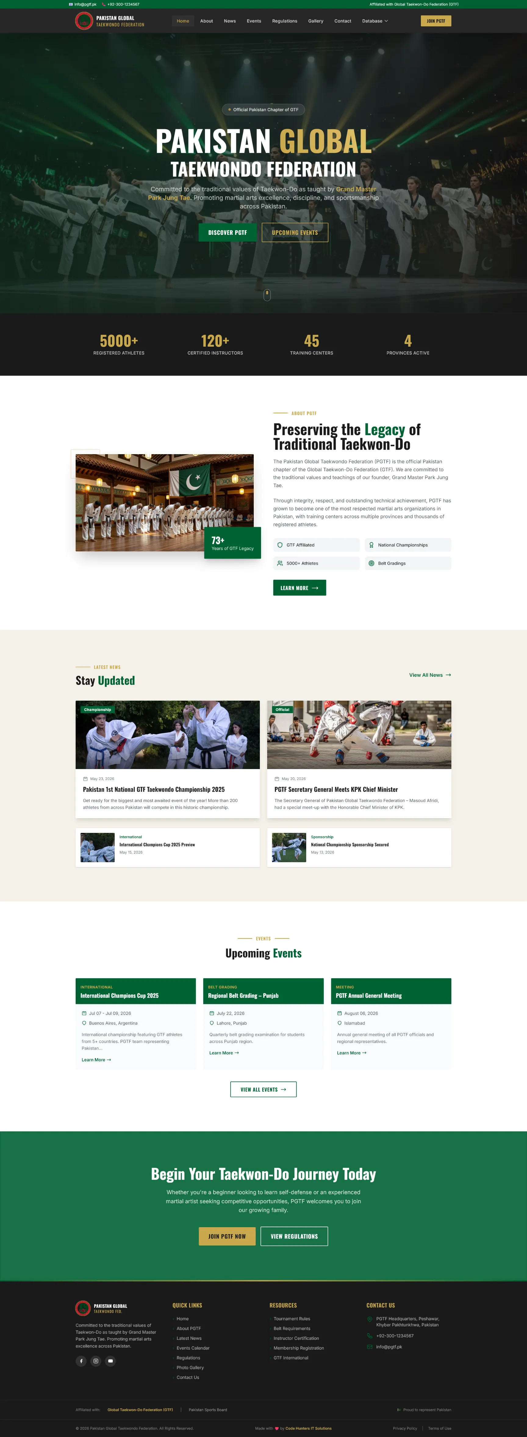 PGTF Website and Management System