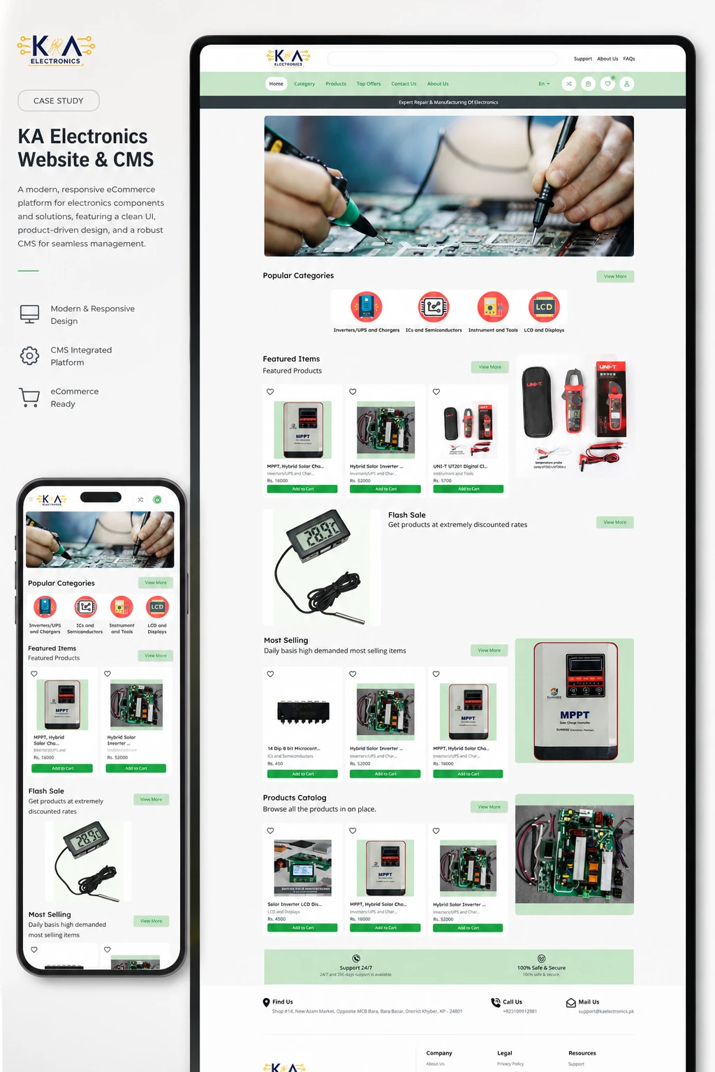 KA Electronics Website and CMS